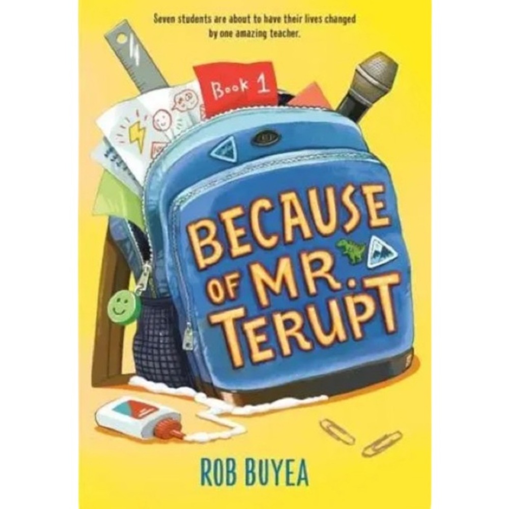 BECAUSE OF MR. TERUPT Book Fiction Paperback Rob Buyea Yearling Ages 8-12 EUC